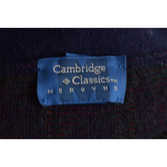 IMPERFECT Vintage‎ 90s Blue and Green Plaid Grandpa Sweater - Picture 8 of 10